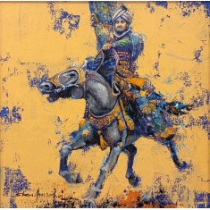 Shan Amrohvi, 12 x 12 inch, Acrylic on Canvas, Figurative Painting, AC-SA-206